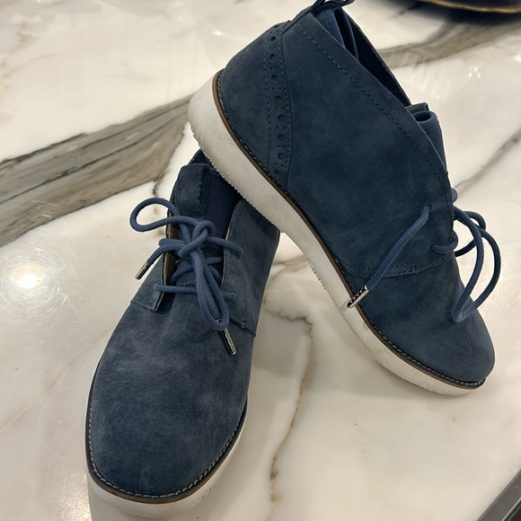 Blue Suede Extremely Comfy Hush Puppies Walking Shoes-sz 8 - Picture 5 of 13